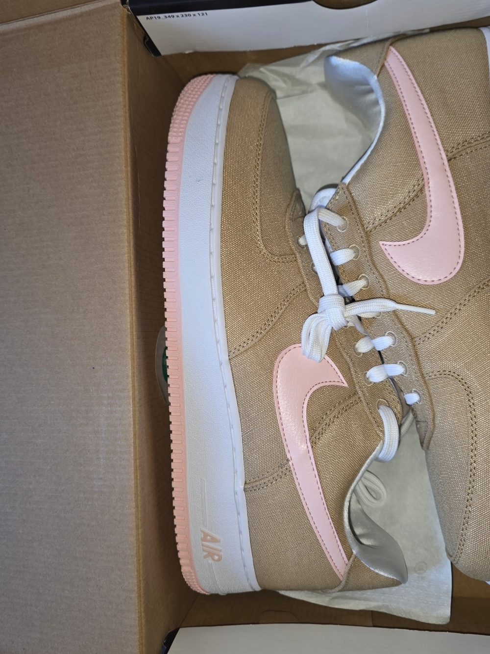 Canvas Sneakers with Pink Swoosh Accent